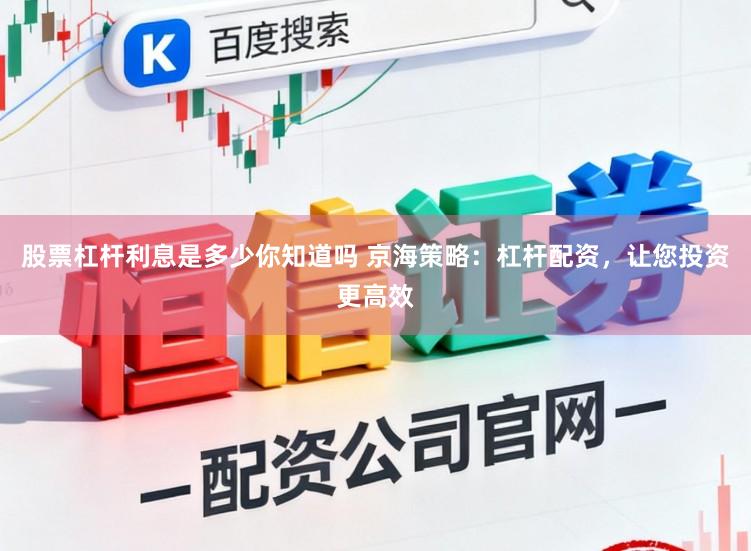 股票杠杆利息是多少你知道吗 京海策略：杠杆配资，让您投资更高效